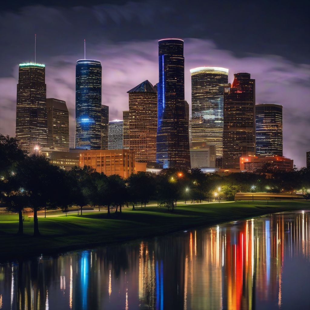 Houston Skyline at Night